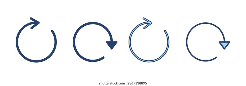 Refresh icon vector. Reload sign and symbol. Update icon.