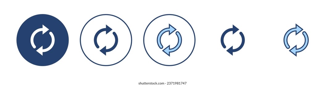Refresh icon vector. Reload sign and symbol. Update icon.