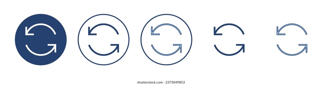 Refresh icon vector. Reload sign and symbol. Update icon.