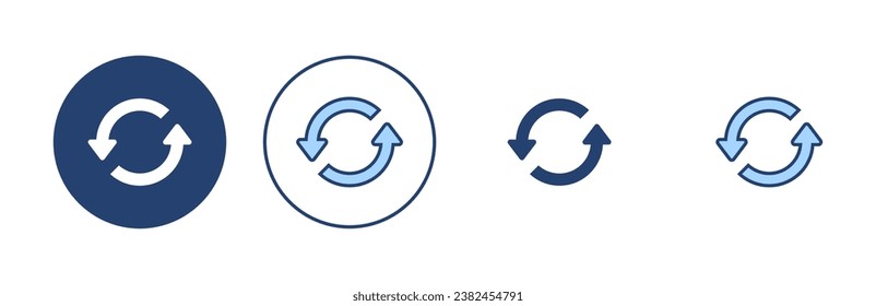 Refresh icon vector. Reload sign and symbol. Update icon.