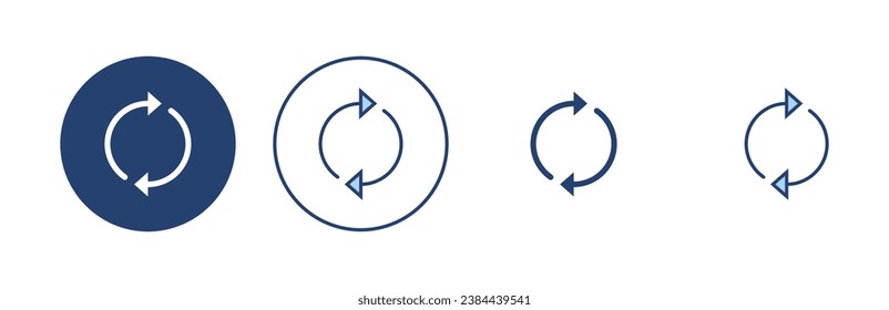 Refresh icon vector. Reload sign and symbol. Update icon.