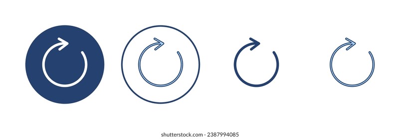 Refresh icon vector. Reload sign and symbol. Update icon.