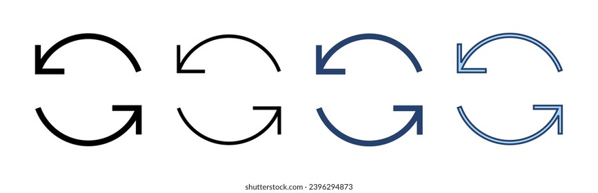 Refresh icon vector. Reload sign and symbol. Update icon.