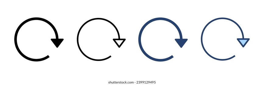 Refresh icon vector. Reload sign and symbol. Update icon.