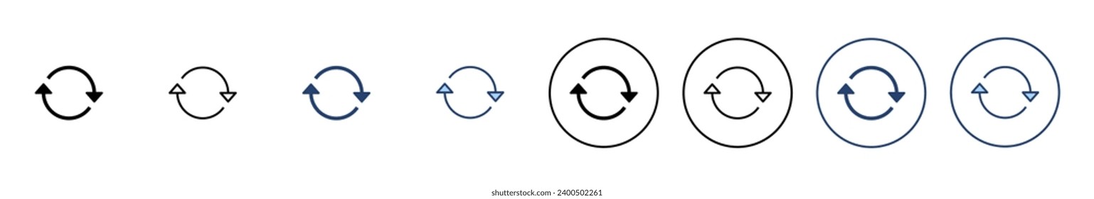 Refresh icon vector. Reload sign and symbol. Update icon.