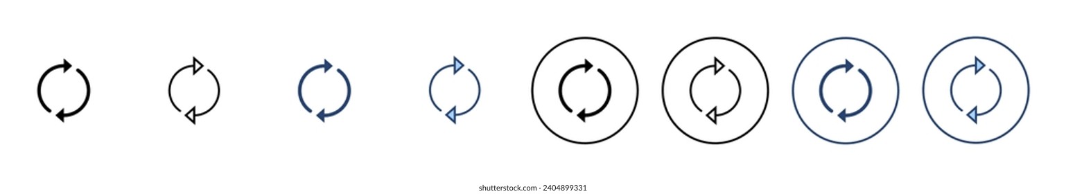 Refresh icon vector. Reload sign and symbol. Update icon.