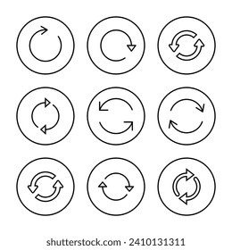 Refresh icon vector. Reload sign and symbol. Update icon.