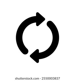 Refresh icon vector. Reload sign and symbol. Update icon.