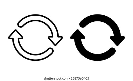 Refresh icon vector. Reload sign and symbol. Update icon.