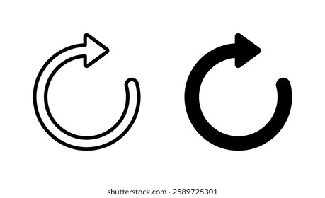 Refresh icon vector. Reload sign and symbol. Update icon.