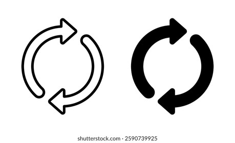 Refresh icon vector. Reload sign and symbol. Update icon.