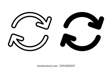 Refresh icon vector. Reload sign and symbol. Update icon.