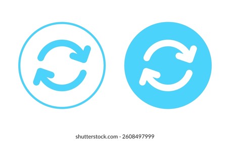 Refresh icon vector. Reload sign and symbol. Update icon.