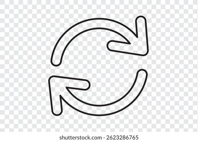 Atualizar vetor de ícone. Recarregue o sinal e o símbolo. Ícone Atualizar.