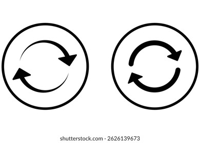 Refresh icon vector. reload sign. Circular arrows.