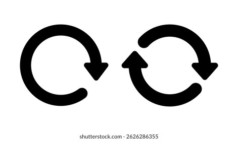 Refresh icon vector. Reload sign and symbol. Update icon.