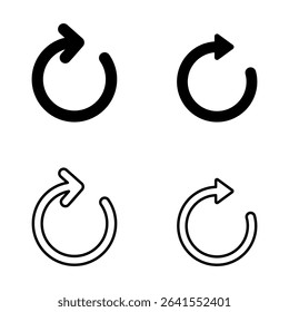 Refresh icon vector. Reload sign and symbol. Update icon.