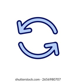 Atualizar vetor de ícone. Recarregue o sinal e o símbolo. Ícone Atualizar.