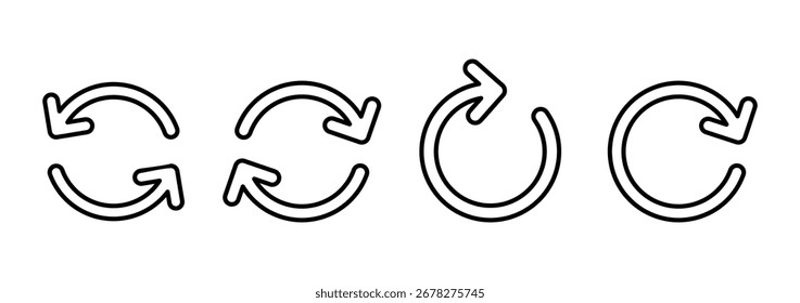 Refresh icon vector. Reload sign and symbol. Update icon.