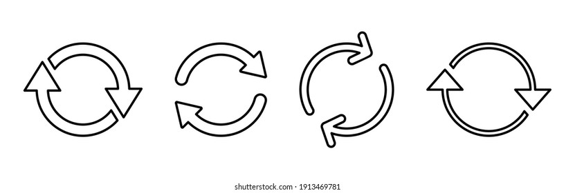 Refresh icon vector. Reload icon vector. Update icon.