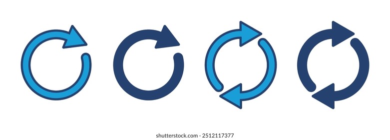 Refresh icon vector. Reload icon vector. Update icon.