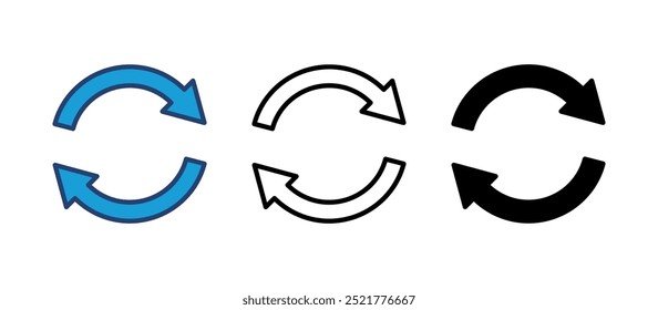 Refresh icon vector. Reload icon vector. Update icon.