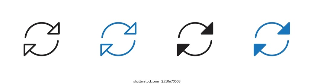 ícone Atualizar Vetor definir contorno