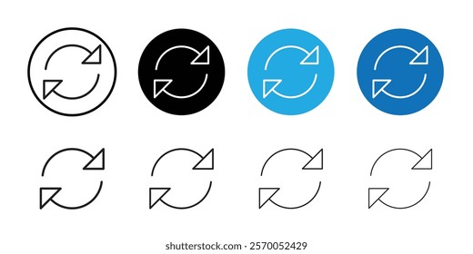 Refresh icon Vector set outline