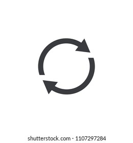 Refresh icon. Vector shape restart interface button. Element for design mobile app or website