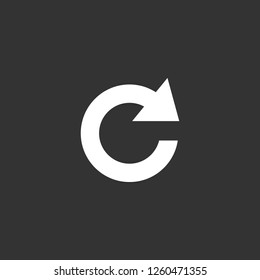 refresh icon vector. refresh sign on black background. refresh icon for web and app
