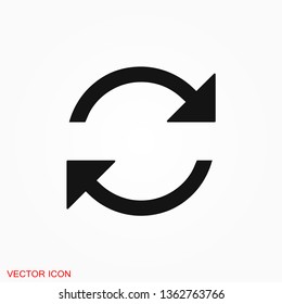 Refresh icon vector sign symbol for design