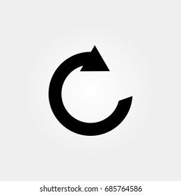 refresh icon. vector sign symbol on white background