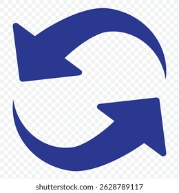 Refresh Icon Vector Symbol Design Illustration on Transparent Background. EPS 10.