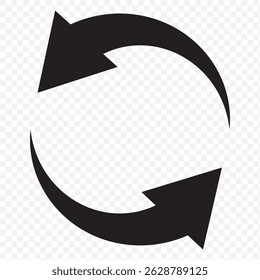 Refresh Icon Vector Symbol Design Illustration on Transparent Background. EPS 10.