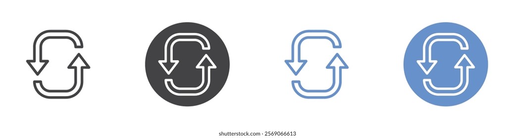 Refresh icon vector symbol outline sign