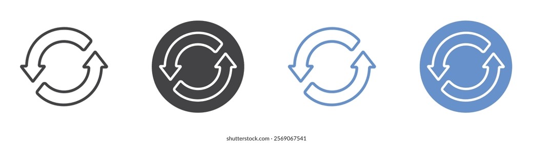 Refresh icon vector symbol outline sign