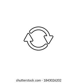 refresh icon vector symbol white background