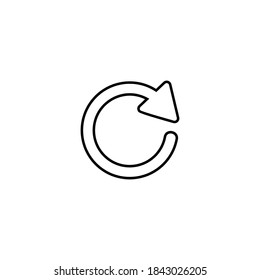 refresh icon vector symbol white background