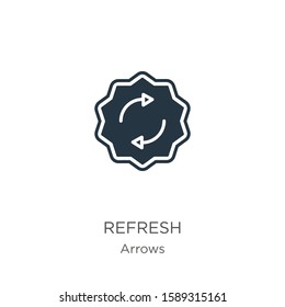 Refresh icon vector. Trendy flat refresh icon from arrows collection isolated on white background. Vector illustration can be used for web and mobile graphic design, logo, eps10
