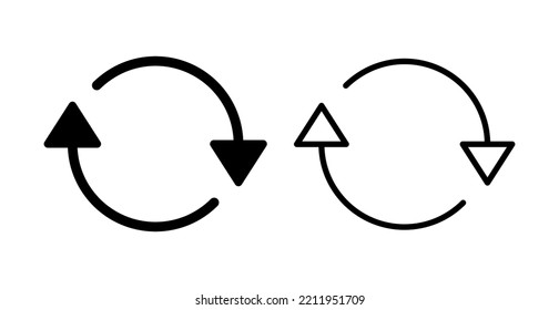 Refresh Icon Vector For Web And Mobile App. Reload Sign And Symbol. Update Icon.