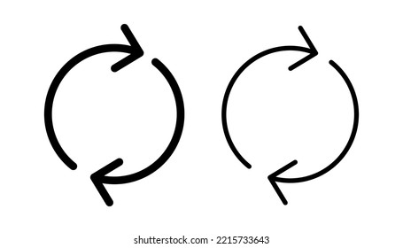 Refresh Icon Vector For Web And Mobile App. Reload Sign And Symbol. Update Icon.