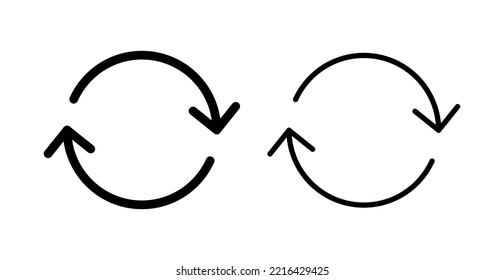 Refresh Icon Vector For Web And Mobile App. Reload Sign And Symbol. Update Icon.