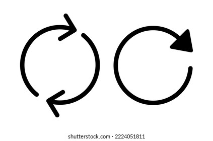 Refresh icon vector for web and mobile app. Reload sign and symbol. Update icon.