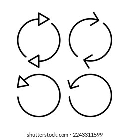 Refresh icon vector for web and mobile app. Reload sign and symbol. Update icon.