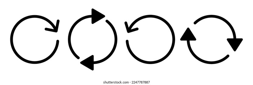 Refresh icon vector for web and mobile app. Reload sign and symbol. Update icon.