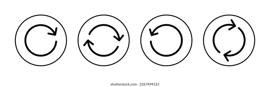 Refresh icon vector for web and mobile app. Reload sign and symbol. Update icon.