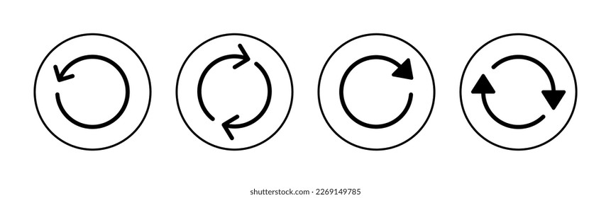 Refresh icon vector for web and mobile app. Reload sign and symbol. Update icon.