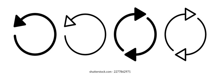 Refresh icon vector for web and mobile app. Reload sign and symbol. Update icon.