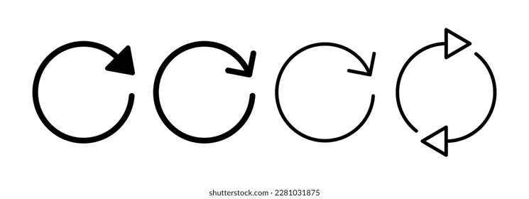 Refresh icon vector for web and mobile app. Reload sign and symbol. Update icon.