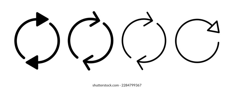Refresh icon vector for web and mobile app. Reload sign and symbol. Update icon.